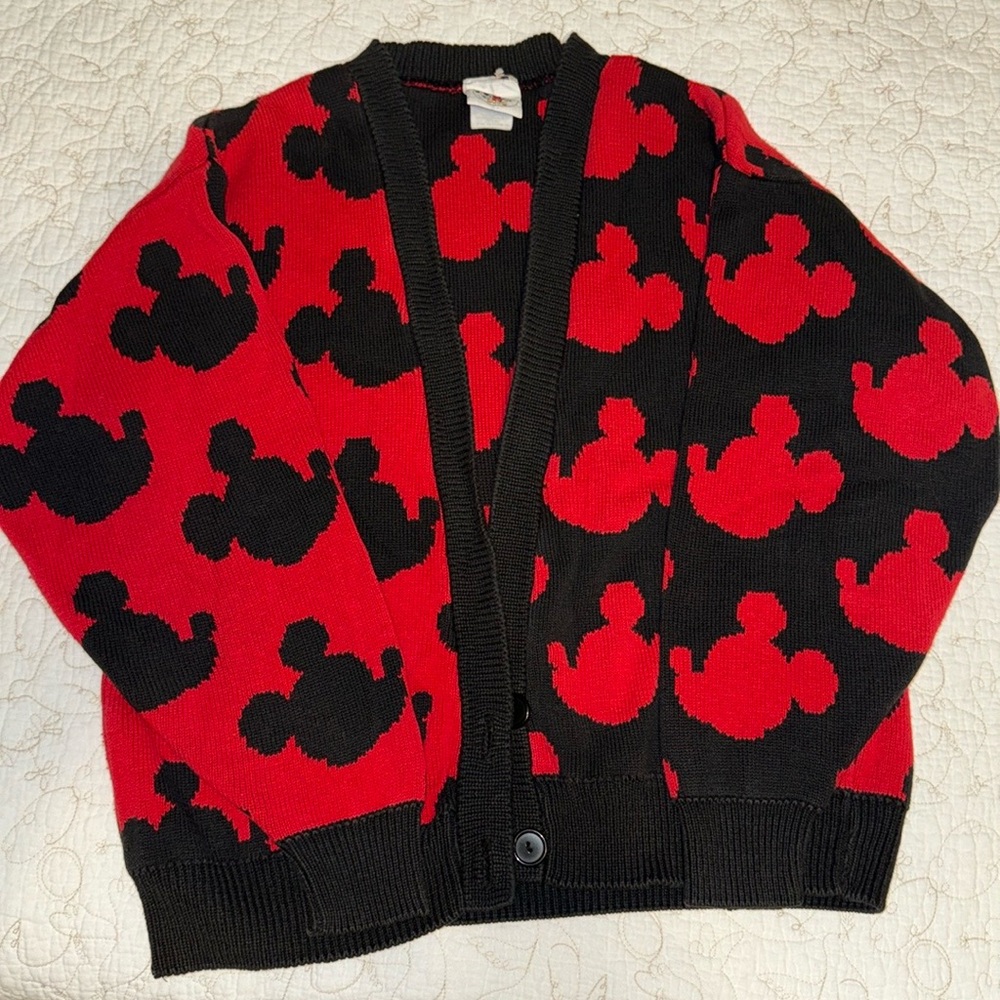 Vintage Mickey & Co. Multi Color Mickey Head Cardigan
